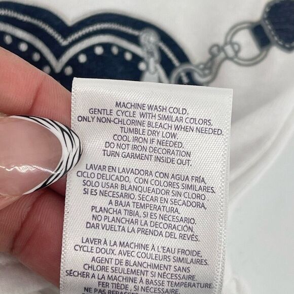 Tommy Hilfiger Baby Girl’s Bright White Graphic Short Sleeve Bodysuit 18M - Picture 8 of 9